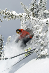 skiing in the Selkirks